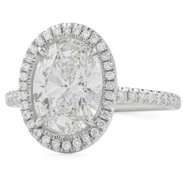 Oval Halo Engagement Ring