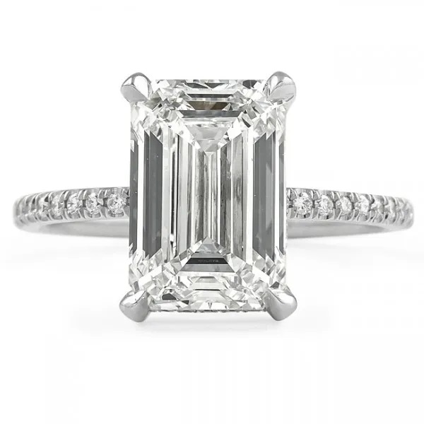 4.20ct emerald cut ring