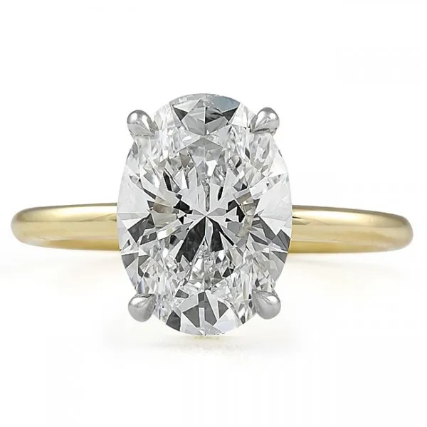 yg solitaire oval ring