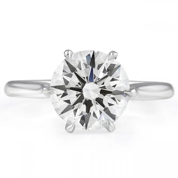 round lab grown diamond solitaire ring