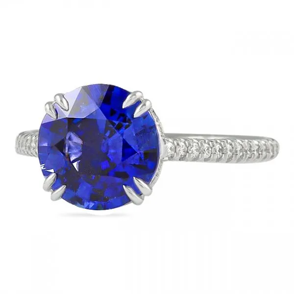 round sapphire engagement rings