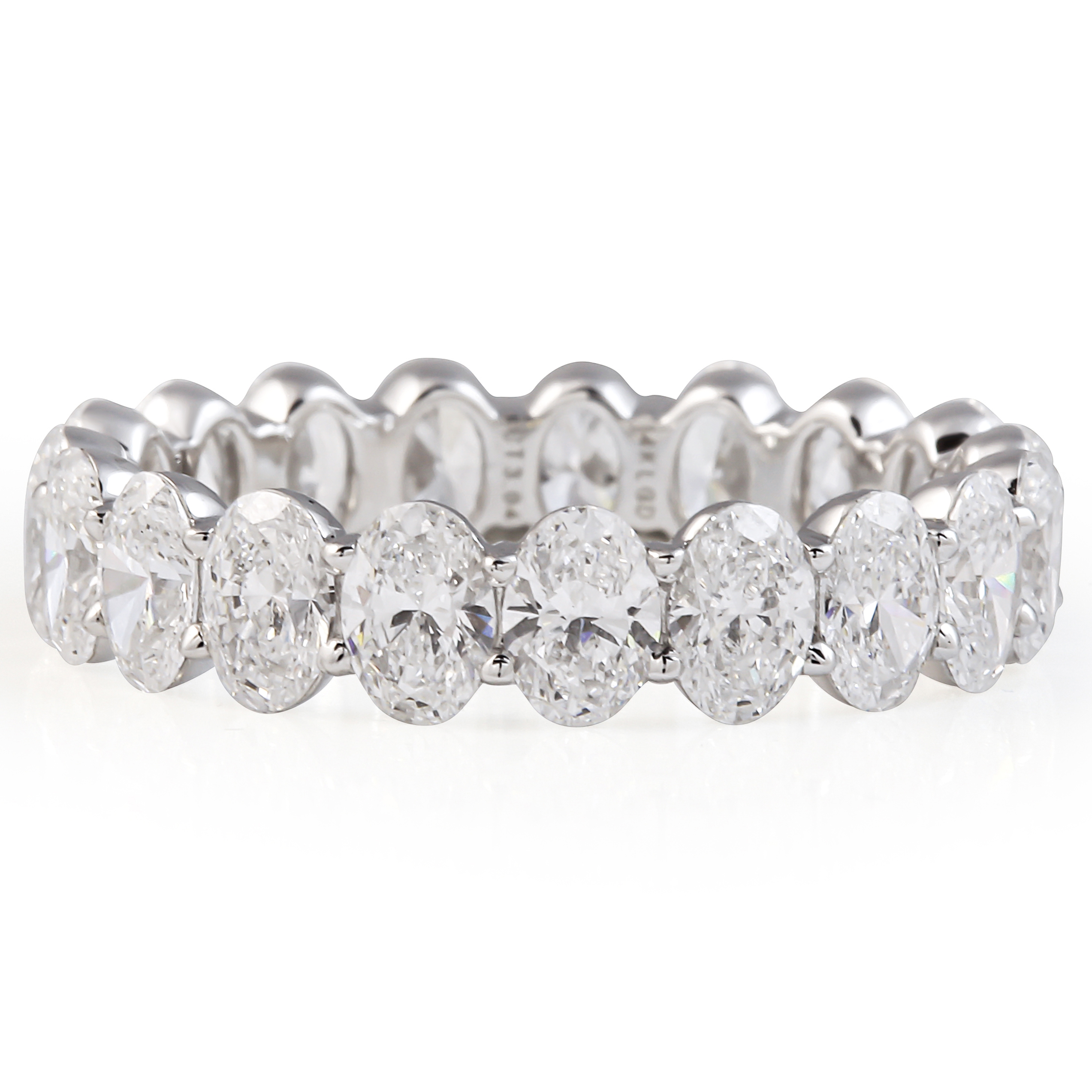 3 carat Oval Lab Diamond Low Profile Eternity Band