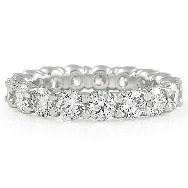 3.25 carat Round Diamond Closed Basket Eternity Band