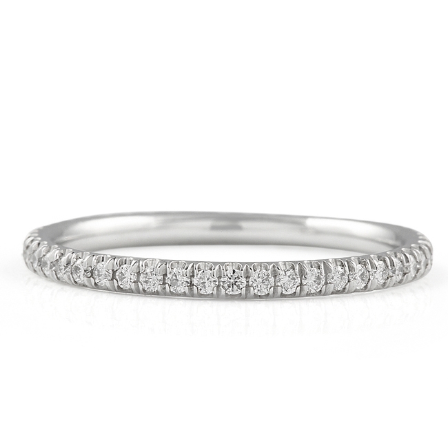 Delicate Pave Diamond Eternity Band