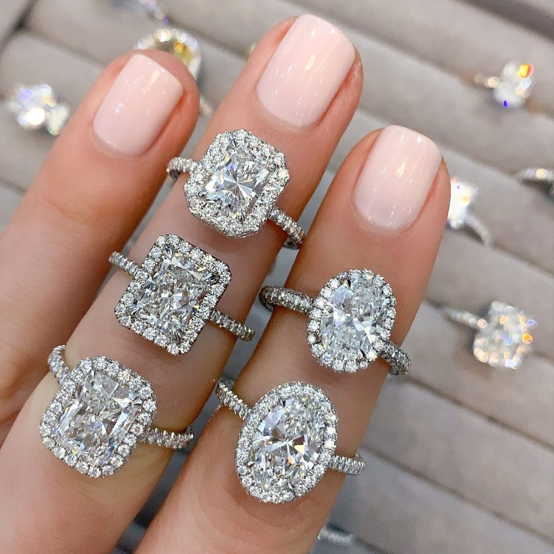 Oval vs. Radiant Halo Engagement Rings