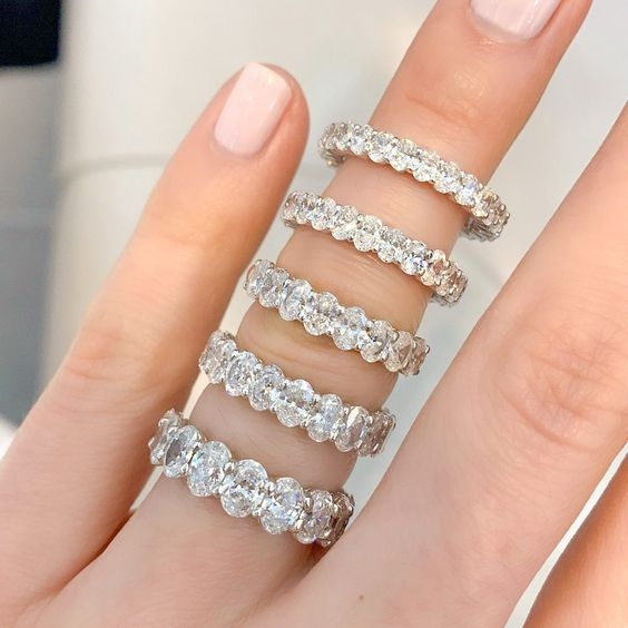 All Sizes of Oval Diamond Eternity Bands