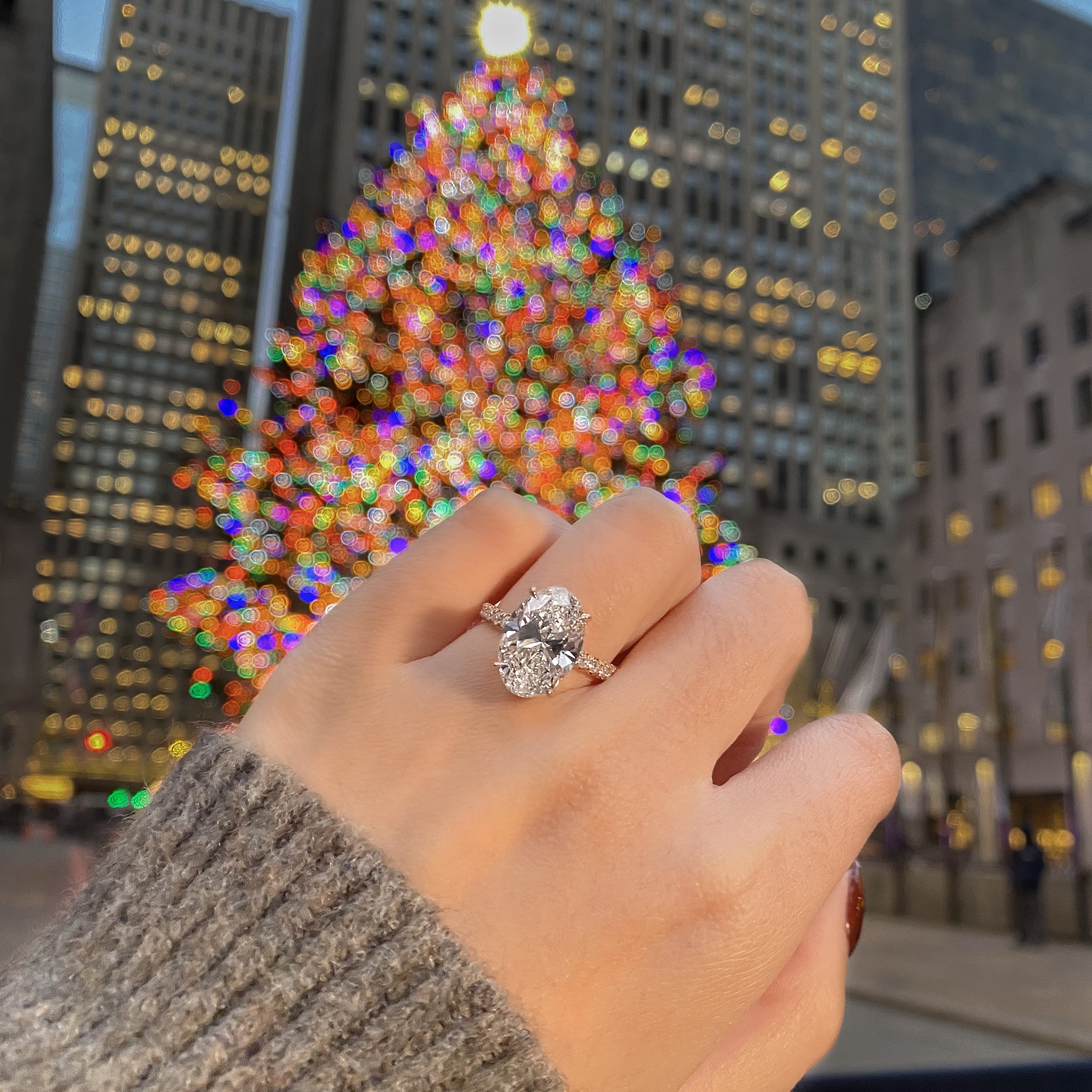 5 carat oval diamond rose gold engagement ring