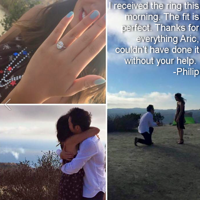 Recently Engaged Couple Show Their Engagement Ring