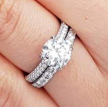 Multi-Row Band Engagement Rings