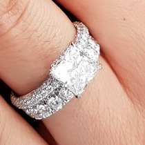 Multi-Row Band Engagement Rings