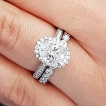 Multi-Row Band Engagement Rings