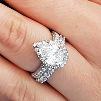 Multi-Row Band Engagement Rings