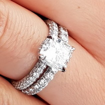 Multi-Row Band Engagement Rings