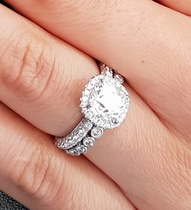 Multi-Row Band Engagement Rings