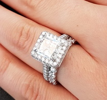 Multi-Row Band Engagement Rings